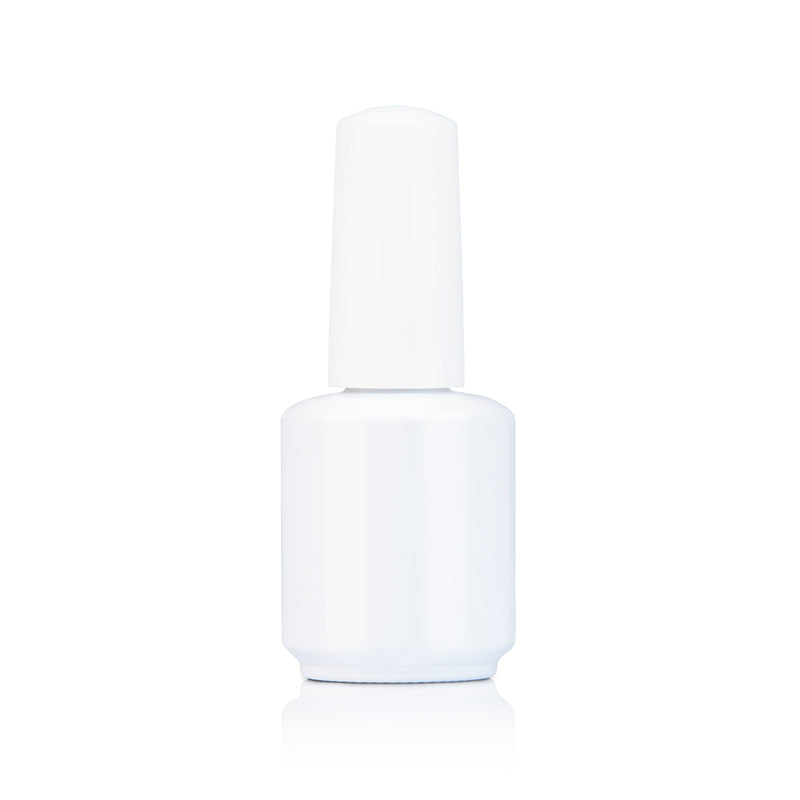 Empty Coated White Bottle w/Cap and Brush 0.5 oz - 6pcs
